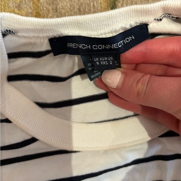 French Connection T-Shirt Mini Dress with 3/4 Length Sleeves Size 2 - Picture 2 of 2